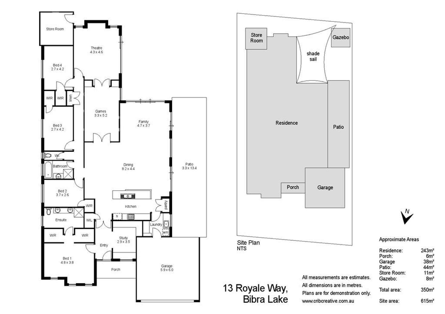 Floorplan of Homely house listing, 13 Royale Way, Bibra Lake WA 6163