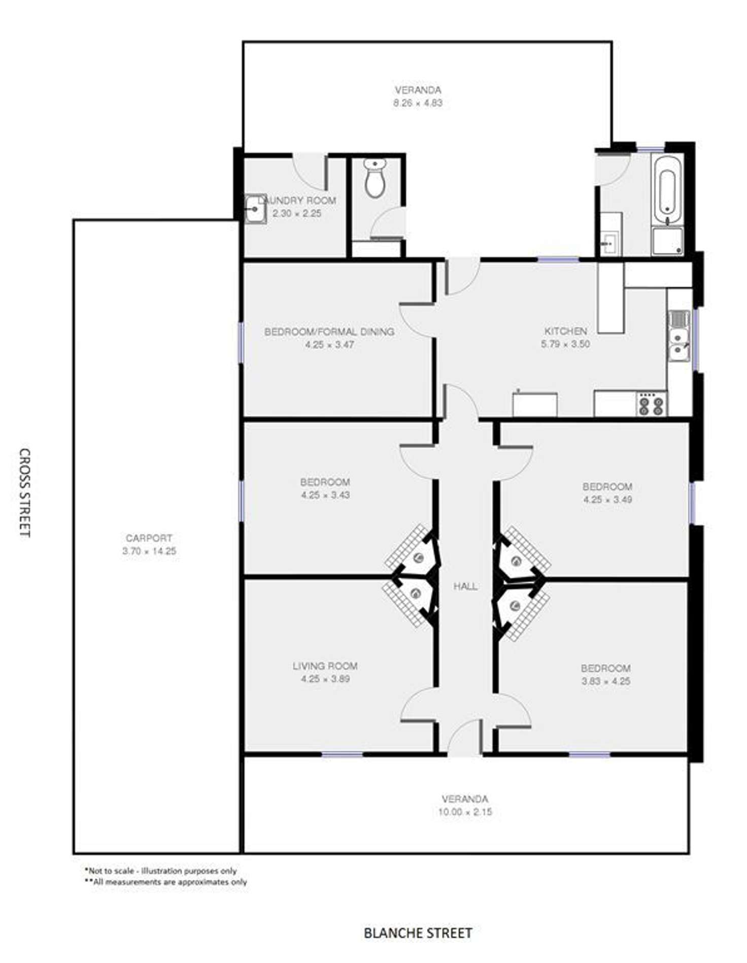 Floorplan of Homely house listing, 43 Blanche Street, Edithburgh SA 5583