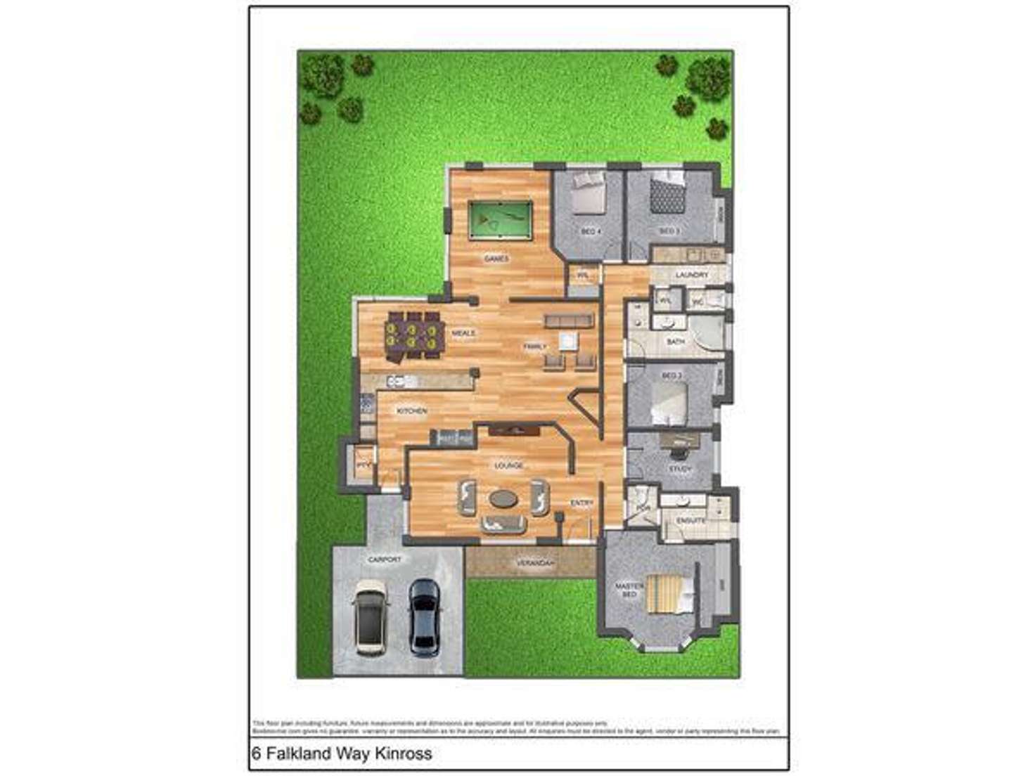 Floorplan of Homely house listing, 6 Falkland Way, Kinross WA 6028