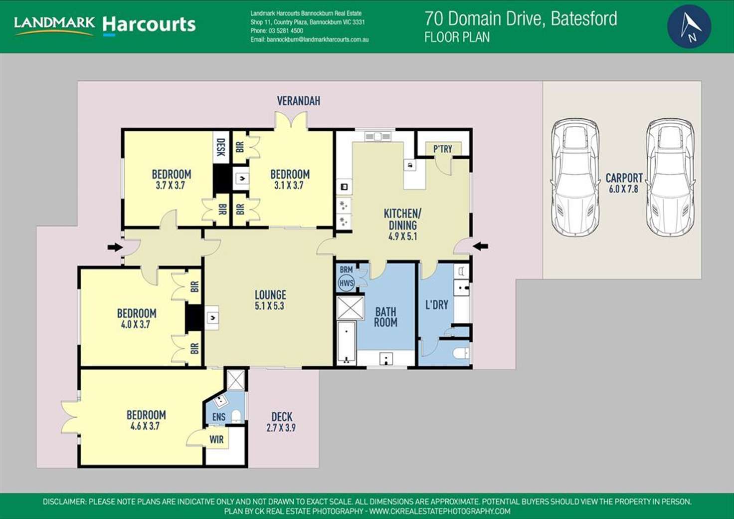 Floorplan of Homely house listing, 70 Domain Drive, Batesford VIC 3213