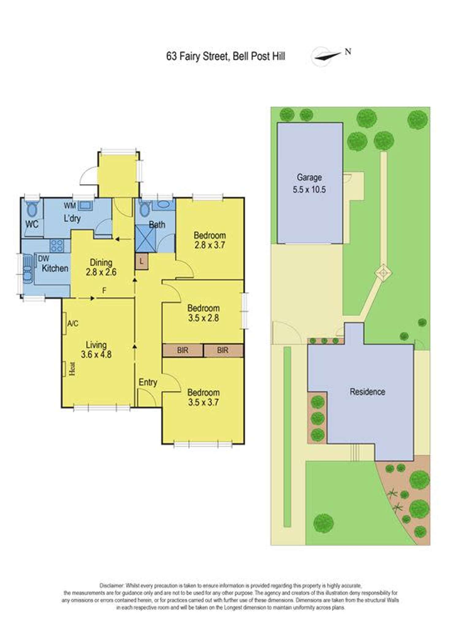 Floorplan of Homely house listing, 63 Fairy Street, Bell Post Hill VIC 3215