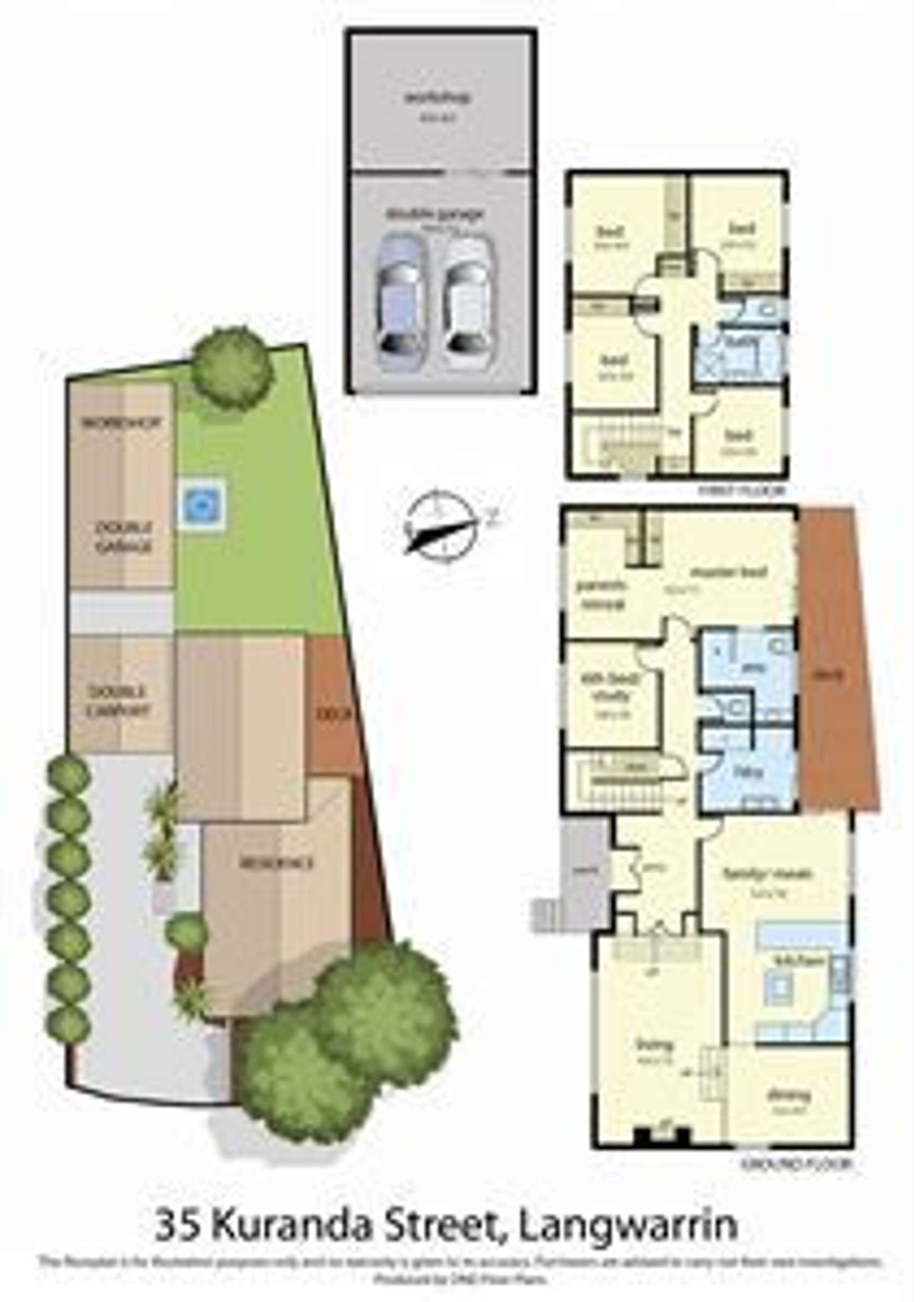 Floorplan of Homely house listing, 35 Kuranda Street, Langwarrin VIC 3910