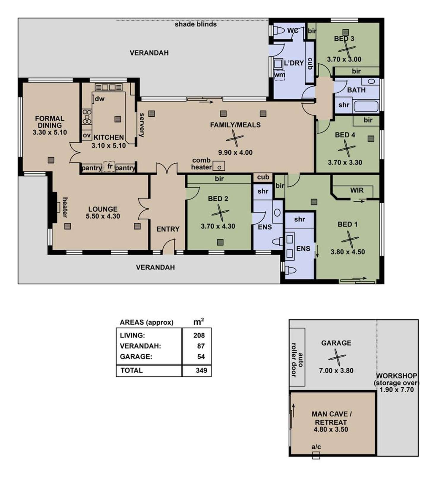 Floorplan of Homely house listing, 9 Belvedere Court, Aberfoyle Park SA 5159