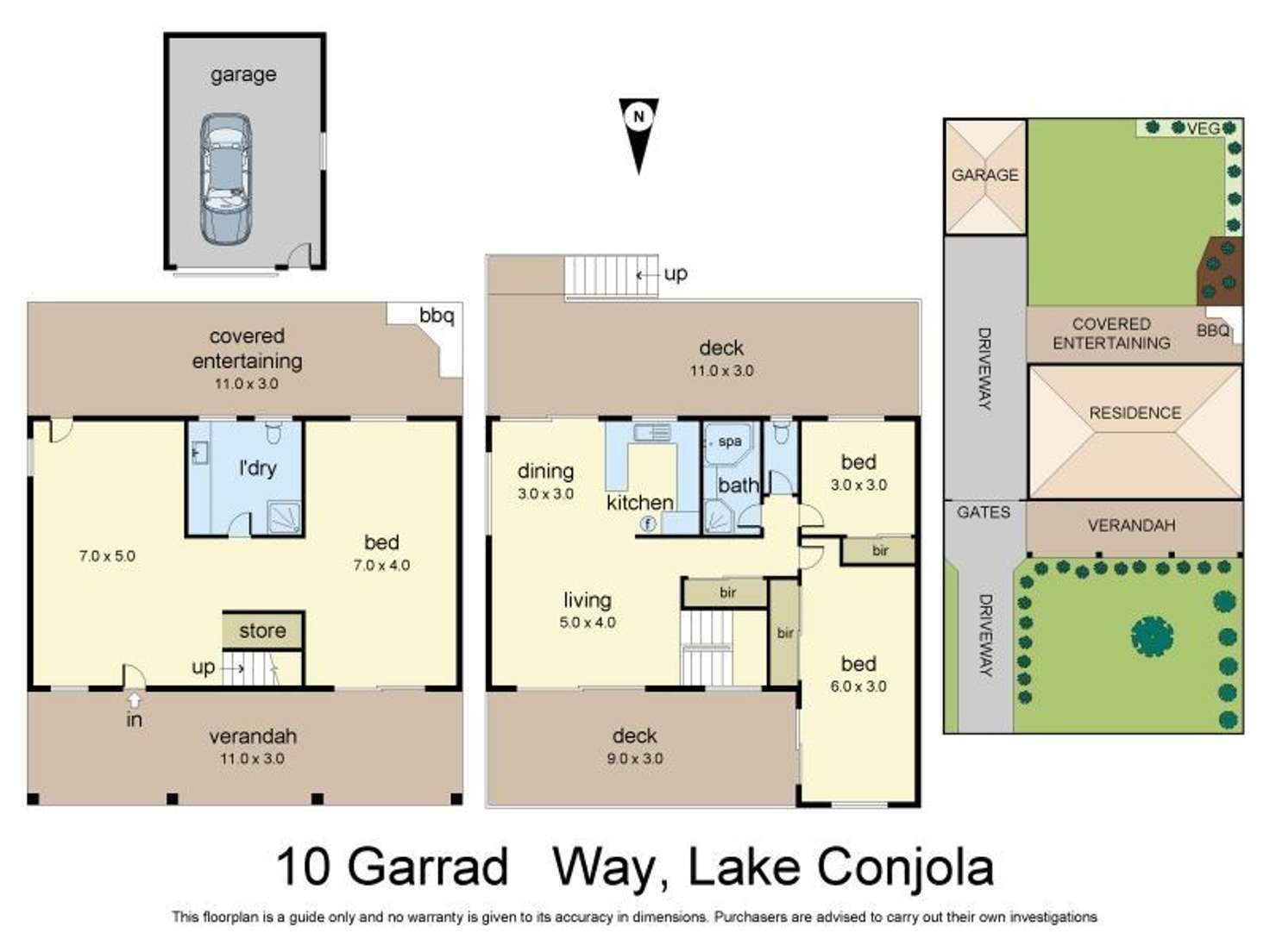 Floorplan of Homely house listing, 10 Garrad Way, Lake Conjola NSW 2539