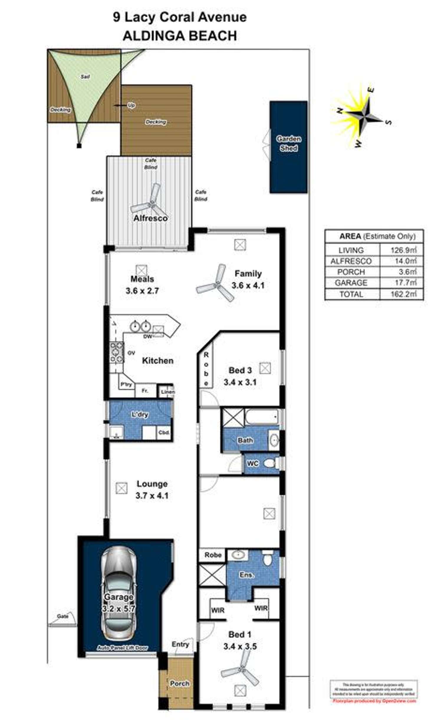 Floorplan of Homely villa listing, 9 Lacy Coral Avenue (Sunday Estate), Aldinga Beach SA 5173