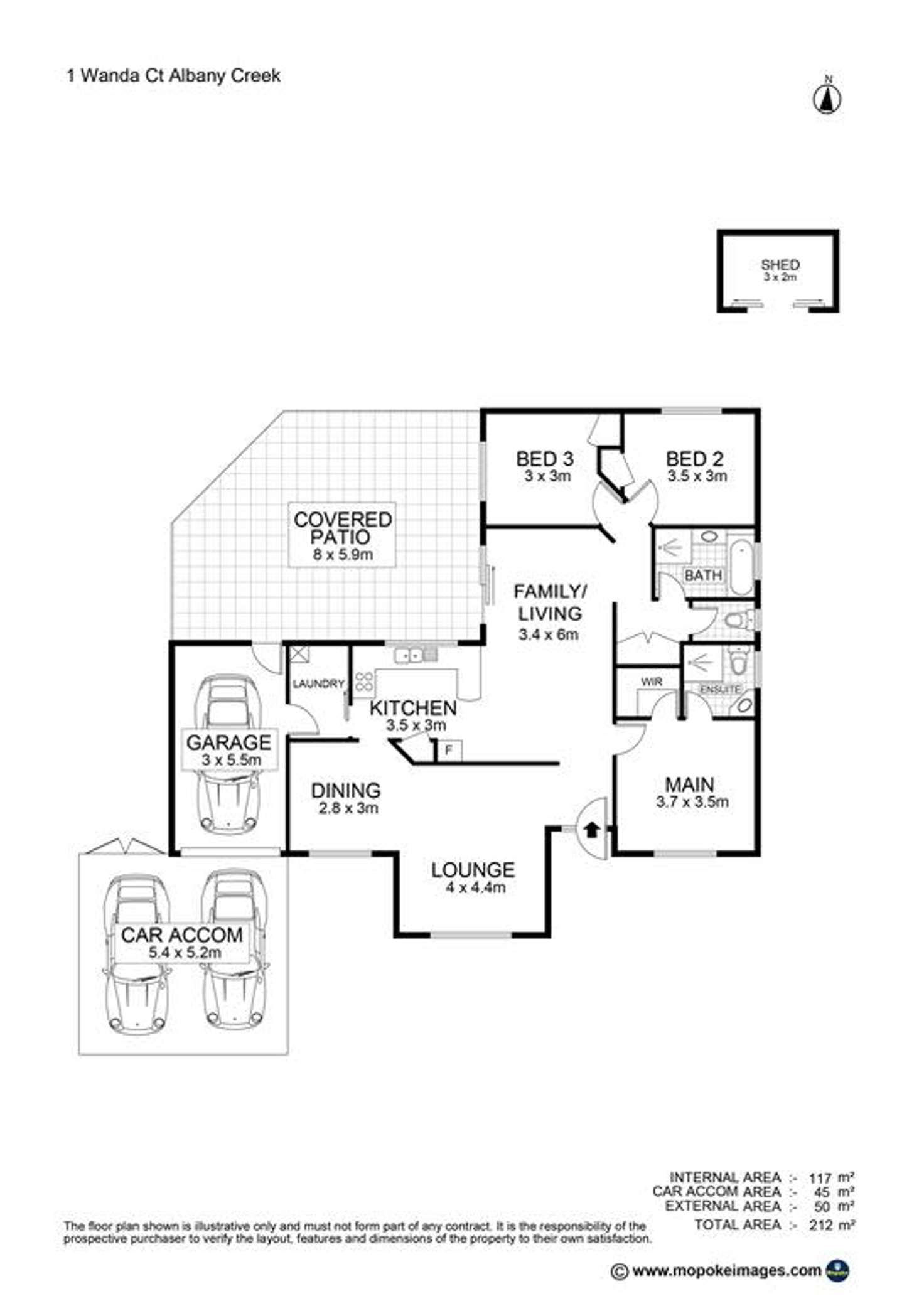 Floorplan of Homely house listing, 1 Wanda Court, Albany Creek QLD 4035