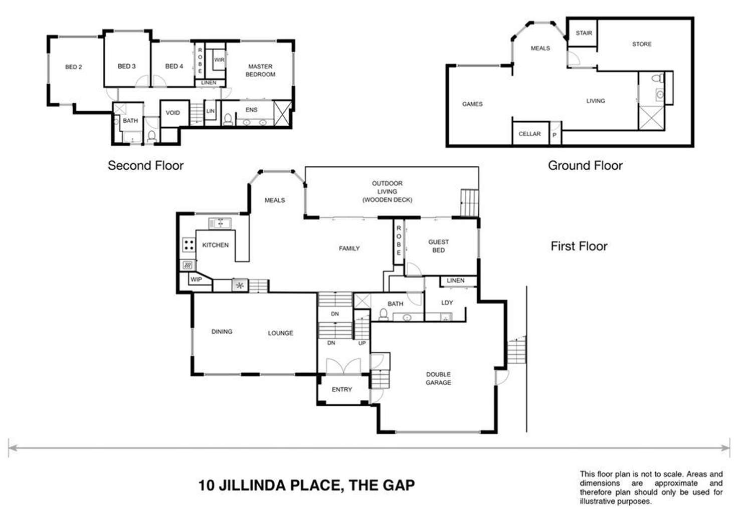 Floorplan of Homely house listing, 10 Jillinda Place, The Gap QLD 4061
