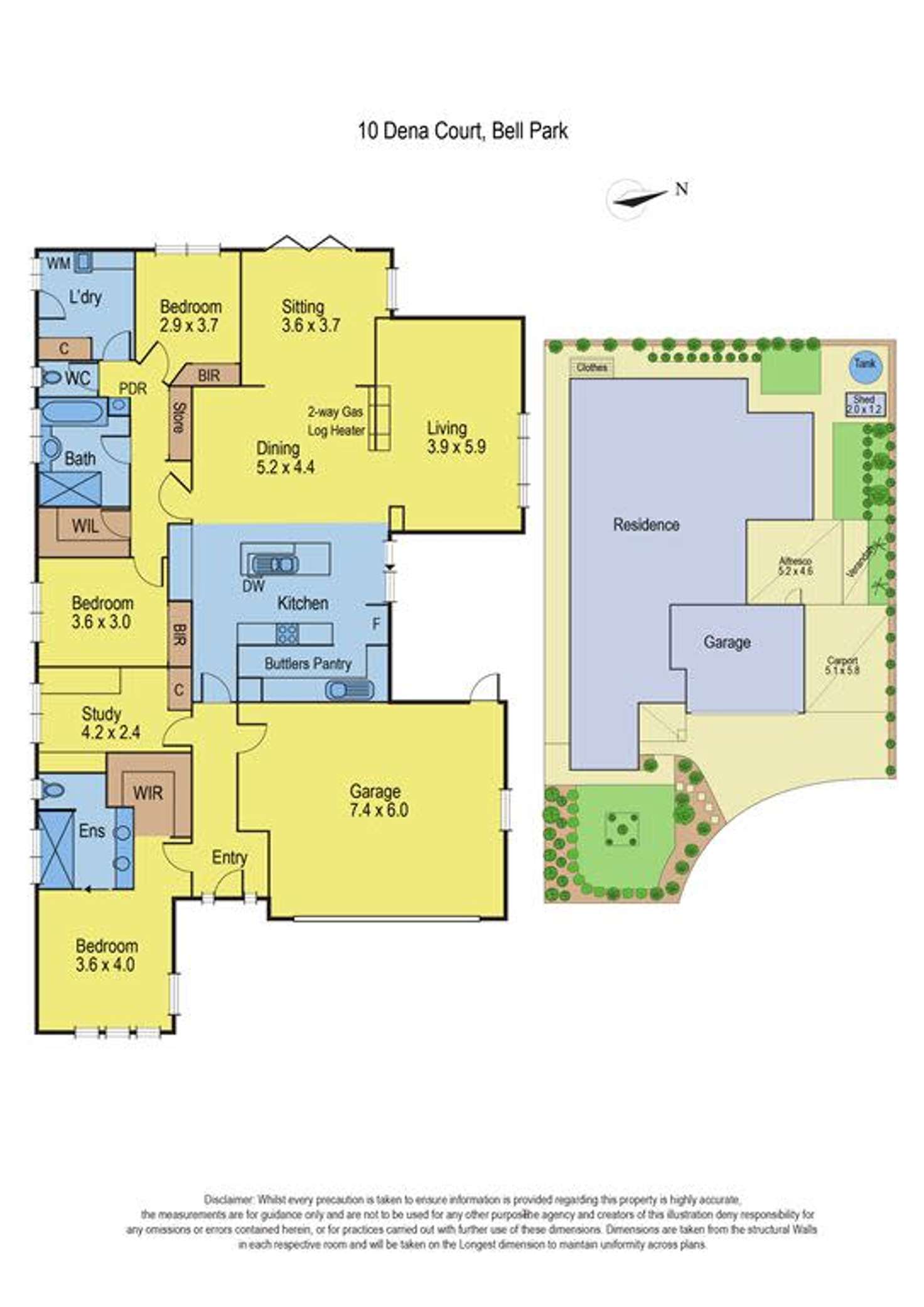 Floorplan of Homely house listing, 10 Dena Court, Bell Park VIC 3215