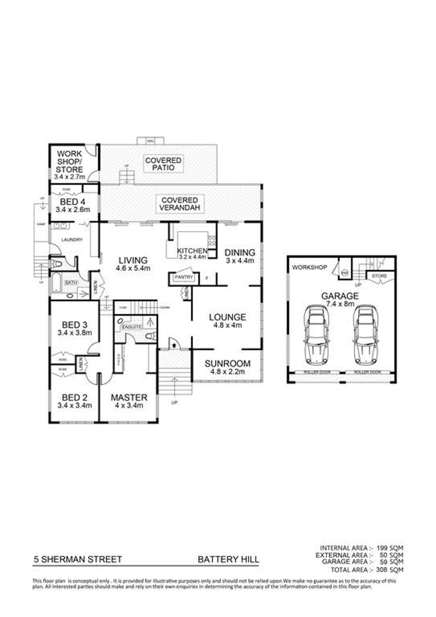 Floorplan of Homely house listing, 5 Sherman Street, Battery Hill QLD 4551