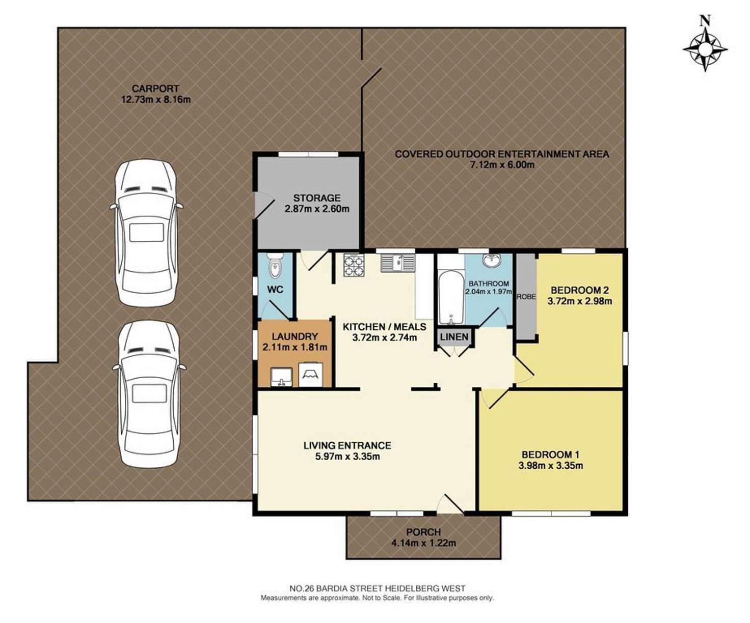Floorplan of Homely house listing, 26 Bardia Street, Heidelberg West VIC 3081