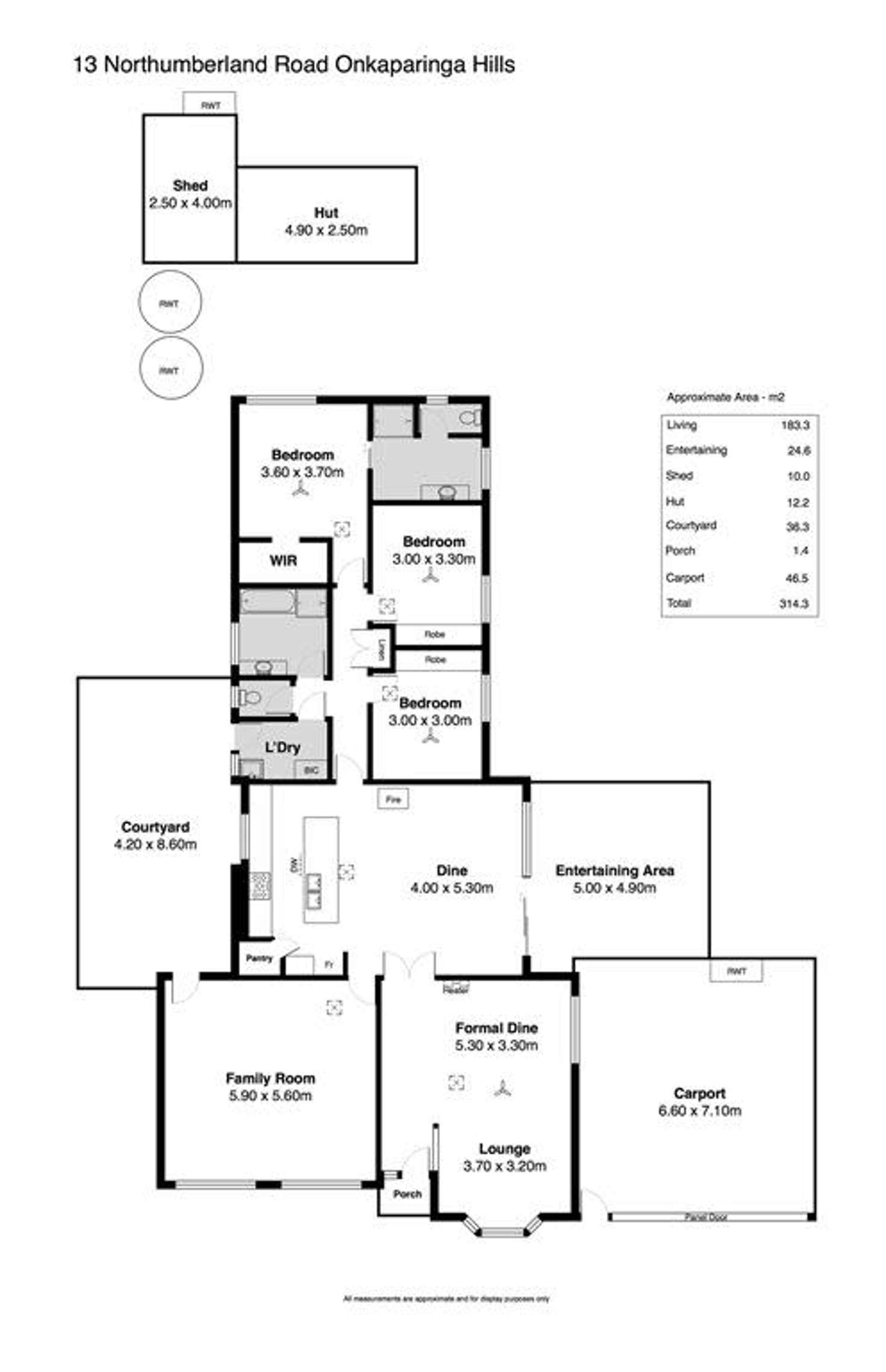 Floorplan of Homely house listing, 13 Northumberland Road, Onkaparinga Hills SA 5163