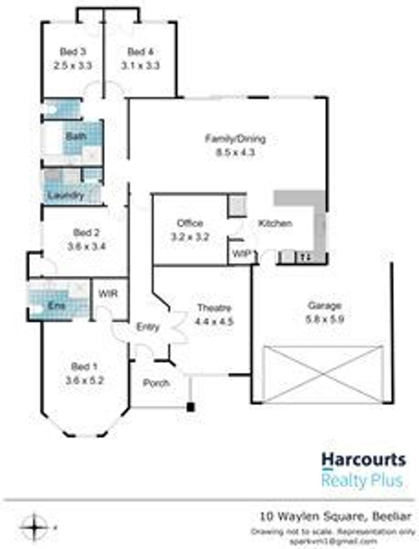 Floorplan of Homely house listing, 10 Waylen Square, Beeliar WA 6164