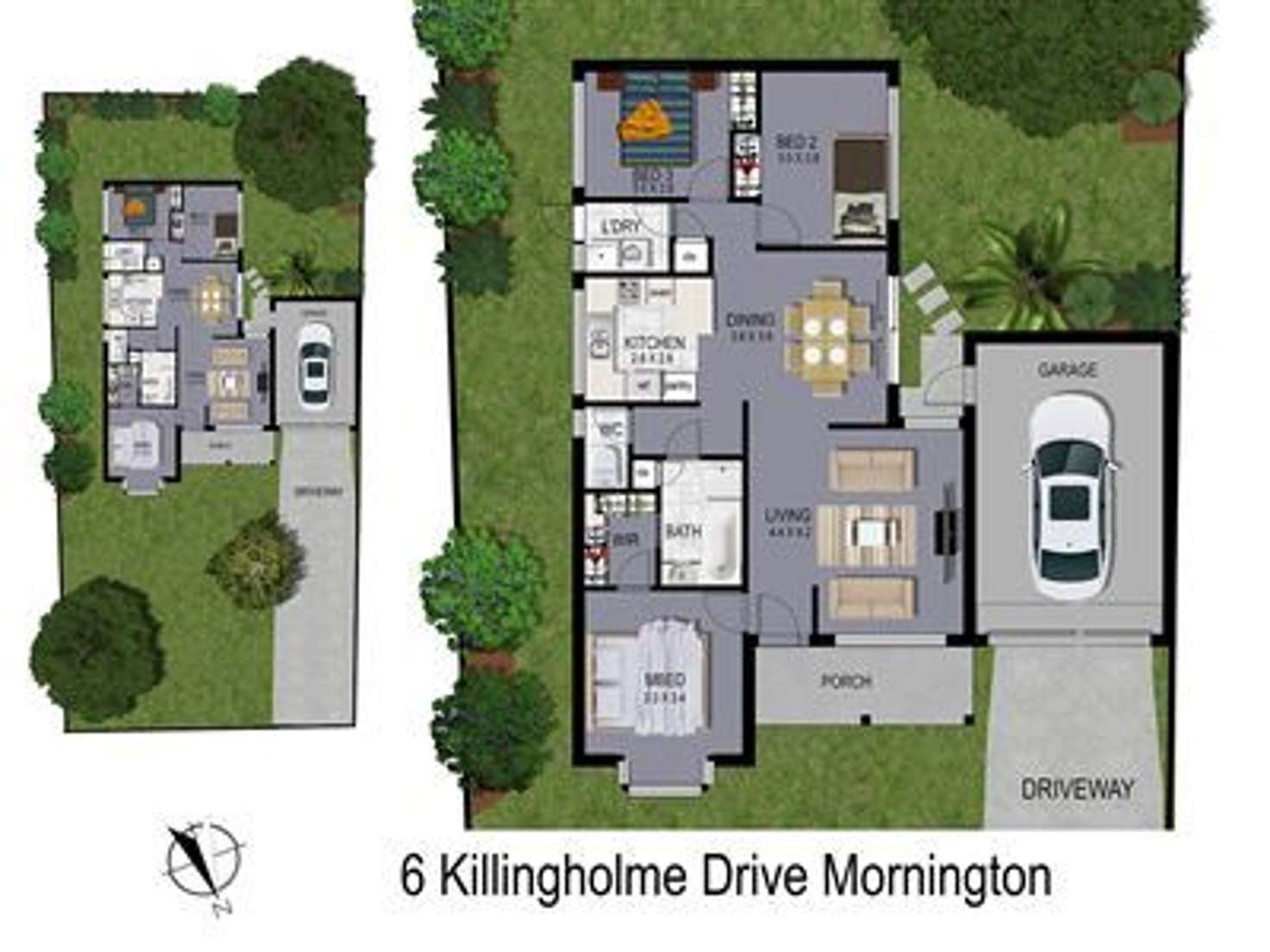 Floorplan of Homely house listing, 6 Killingholme Drive, Mornington VIC 3931