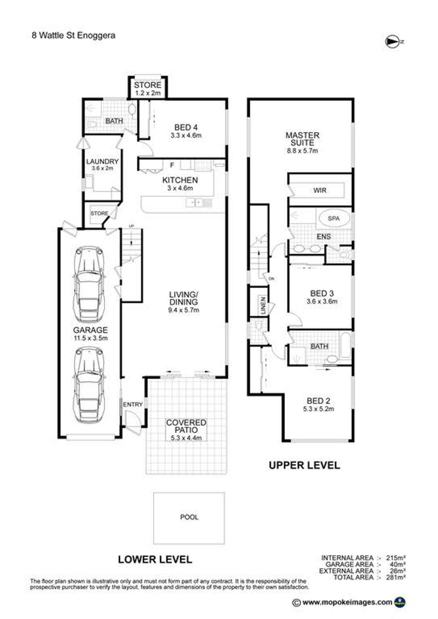 Floorplan of Homely house listing, 8 Wattle Street, Enoggera QLD 4051