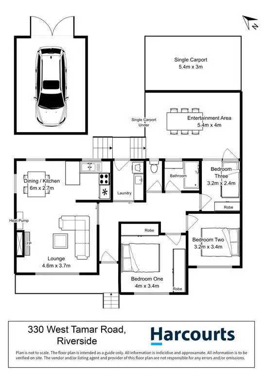Floorplan of Homely house listing, 330 West Tamar Road, Riverside TAS 7250