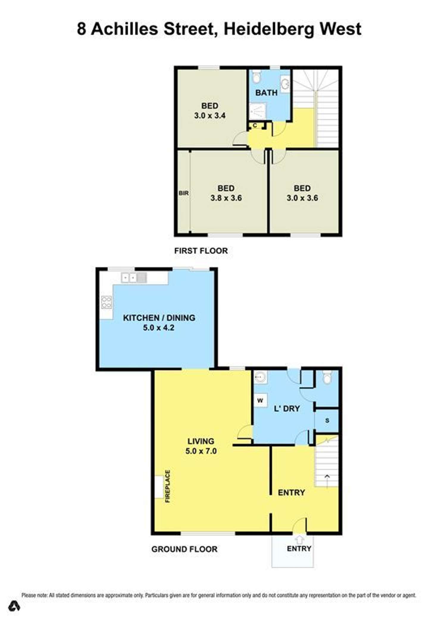 Floorplan of Homely house listing, 8 Achilles Street, Heidelberg West VIC 3081