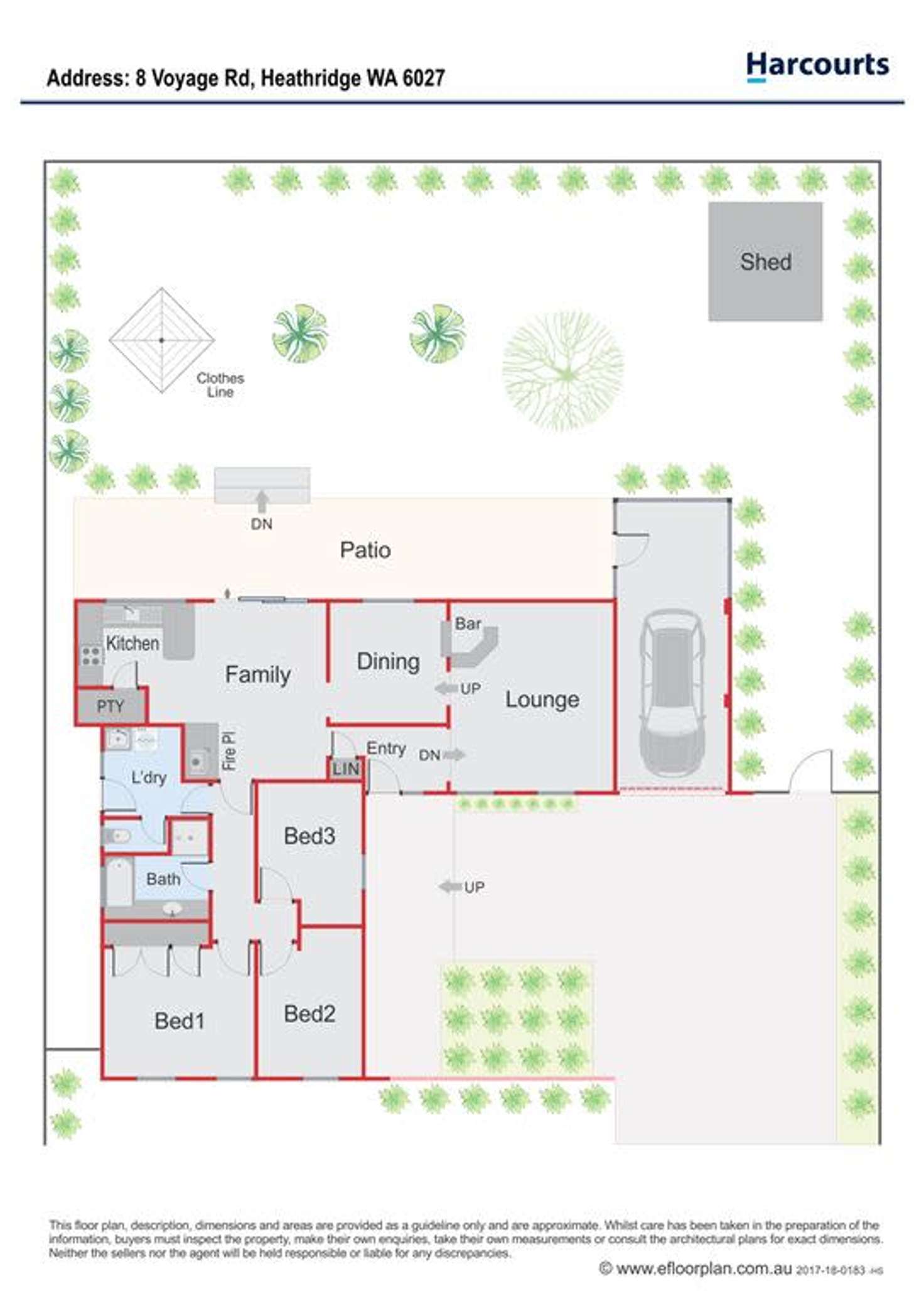 Floorplan of Homely house listing, 8 Voyage Road, Heathridge WA 6027