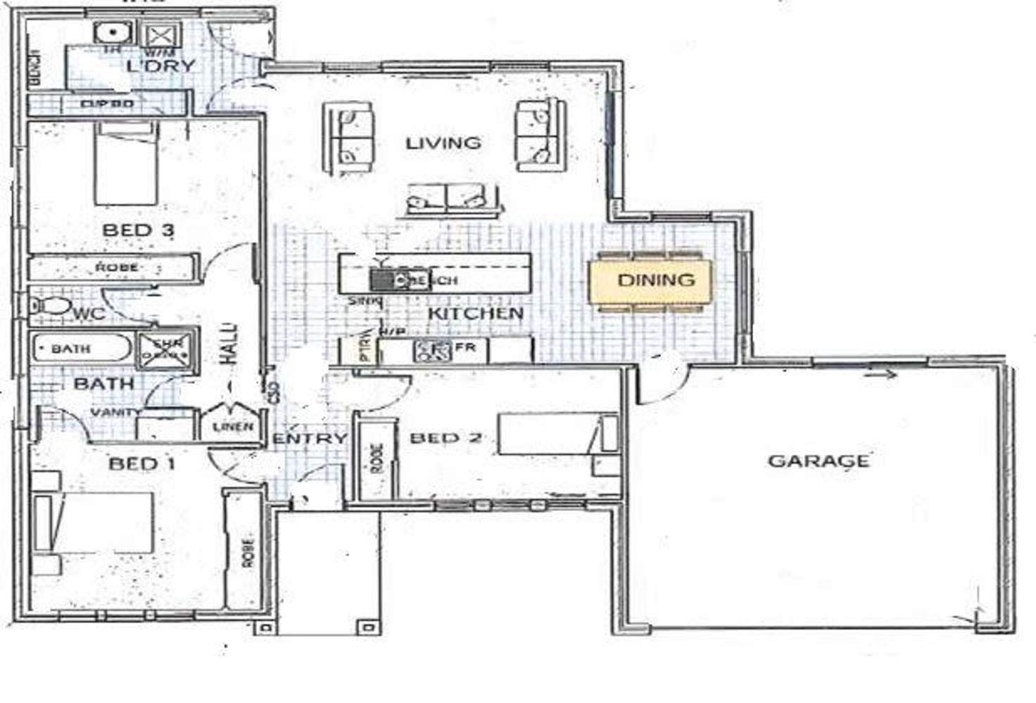 Floorplan of Homely house listing, 122A Marlborough Street, Longford TAS 7301