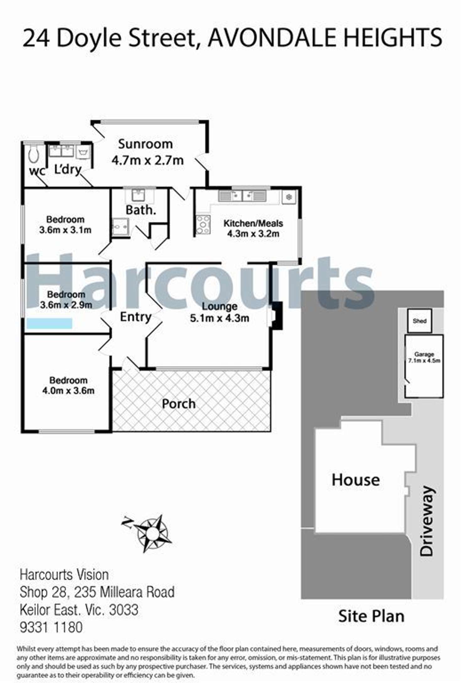 Floorplan of Homely house listing, 24 Doyle Street, Avondale Heights VIC 3034
