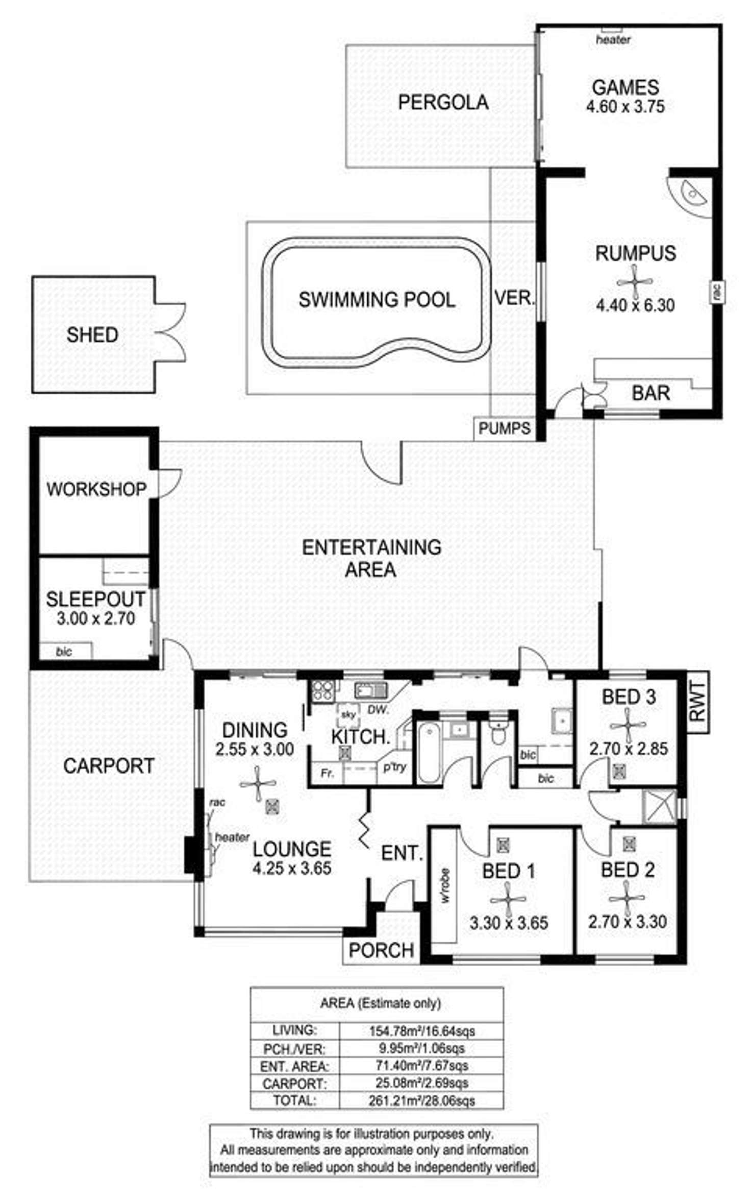 Floorplan of Homely house listing, 15 Baker  Street, Birkenhead SA 5015