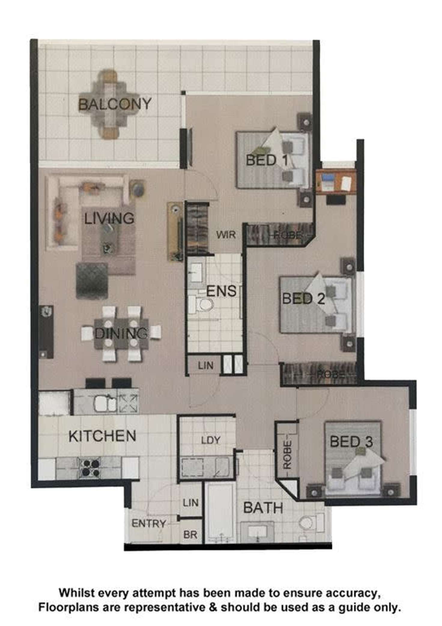Floorplan of Homely unit listing, 66/390 Simpsons Road, Bardon QLD 4065