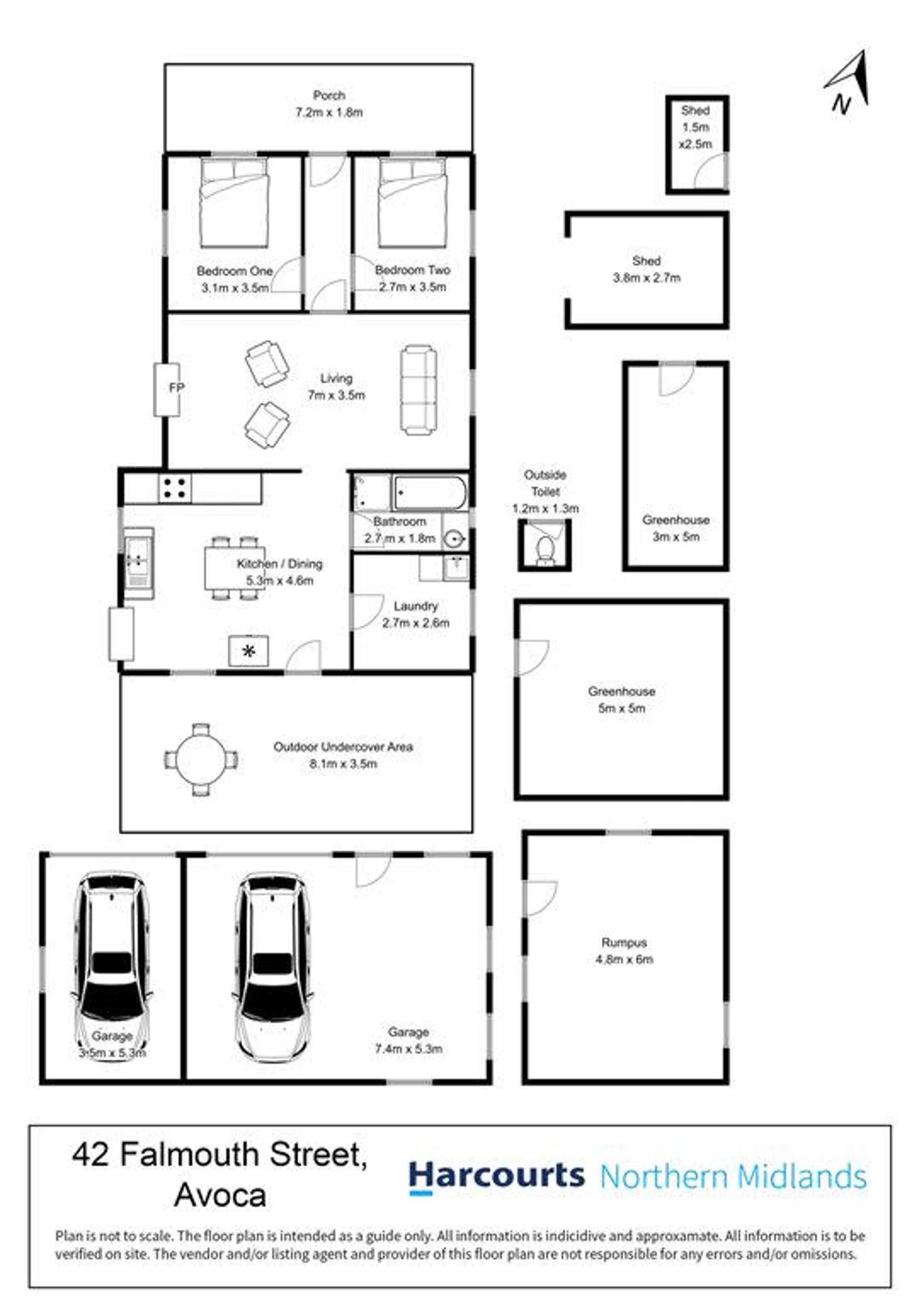 Floorplan of Homely house listing, 42 Falmouth Street, Avoca TAS 7213