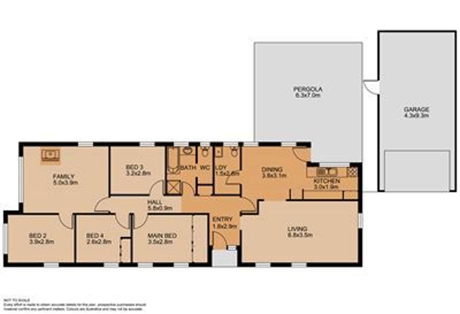 Floorplan of Homely house listing, 1 Indigo Court, Frankston North VIC 3200