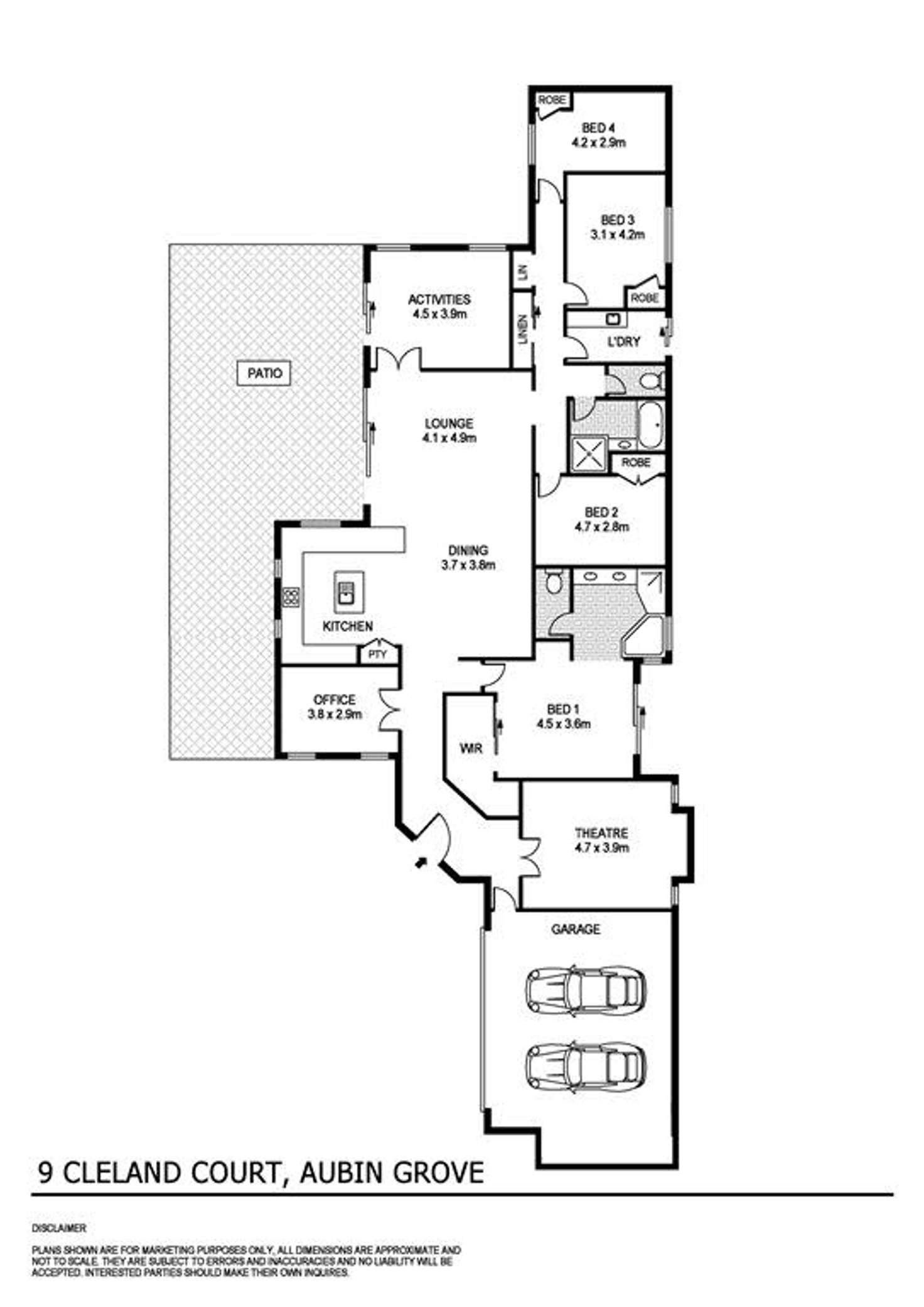 Floorplan of Homely house listing, 9 Cleland Court, Aubin Grove WA 6164