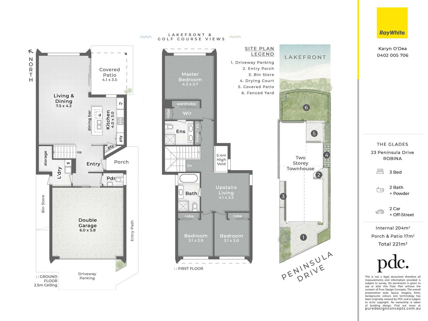Floorplan of Homely townhouse listing, 23 Peninsula Drive, Robina QLD 4226