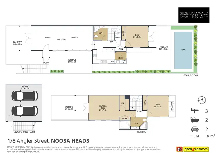 Floorplan of Homely townhouse listing, 1/8 Angler Street, Noosa Heads QLD 4567