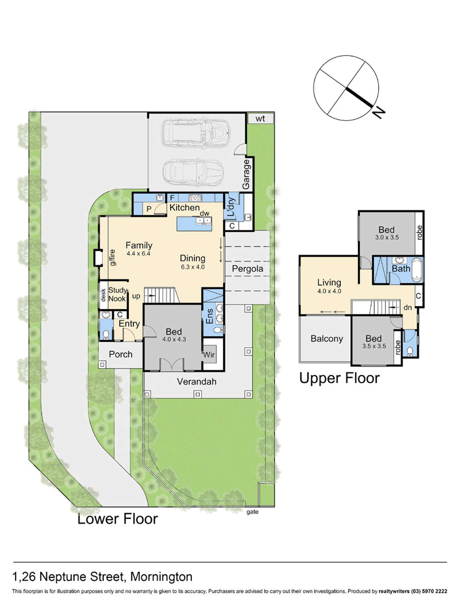 Floorplan of Homely house listing, 1/26 Neptune Street, Mornington VIC 3931
