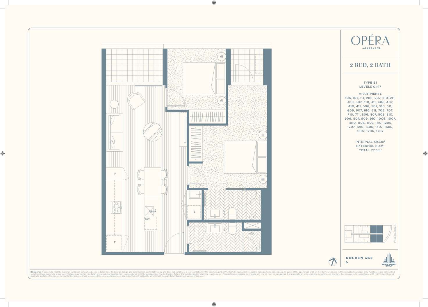 Floorplan of Homely apartment listing, 810/450 St Kilda Road, Melbourne VIC 3004