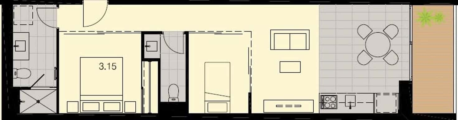 Floorplan of Homely house listing, 315/6 Leicester Street, Carlton VIC 3053