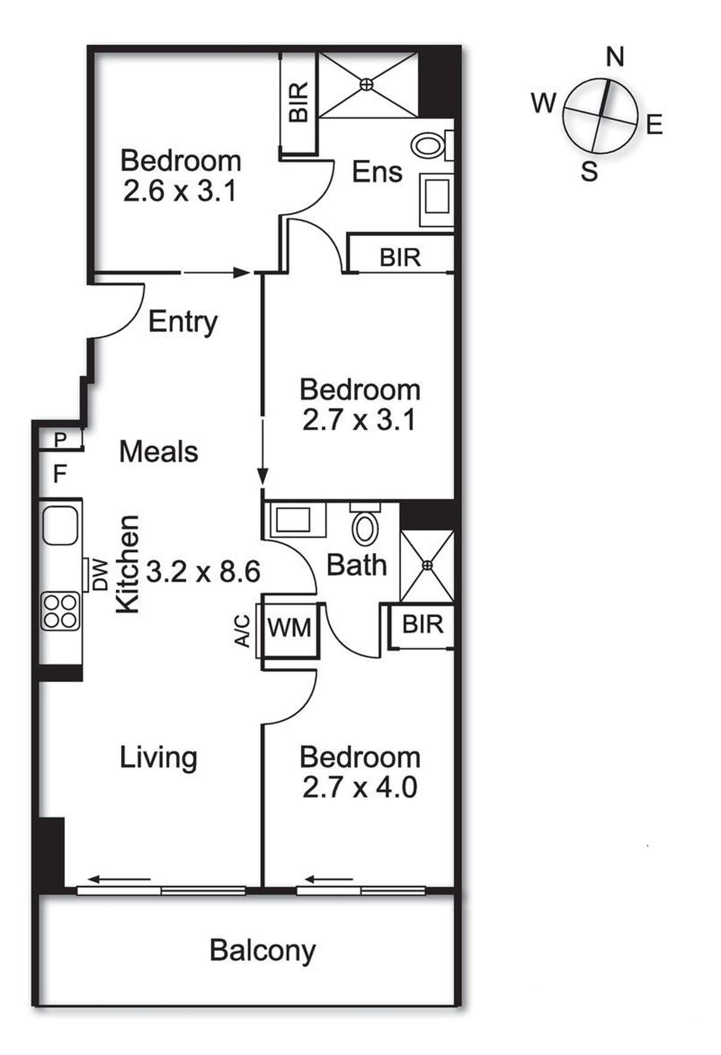 Floorplan of Homely apartment listing, 199 Williams Street, Melbourne VIC 3000