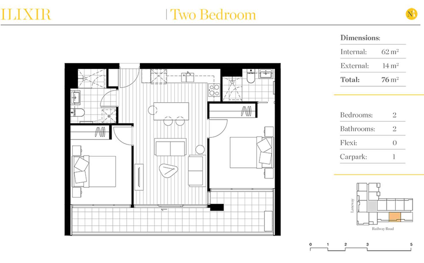 Floorplan of Homely house listing, 806/6 Railway rd, Cheltenham VIC 3192