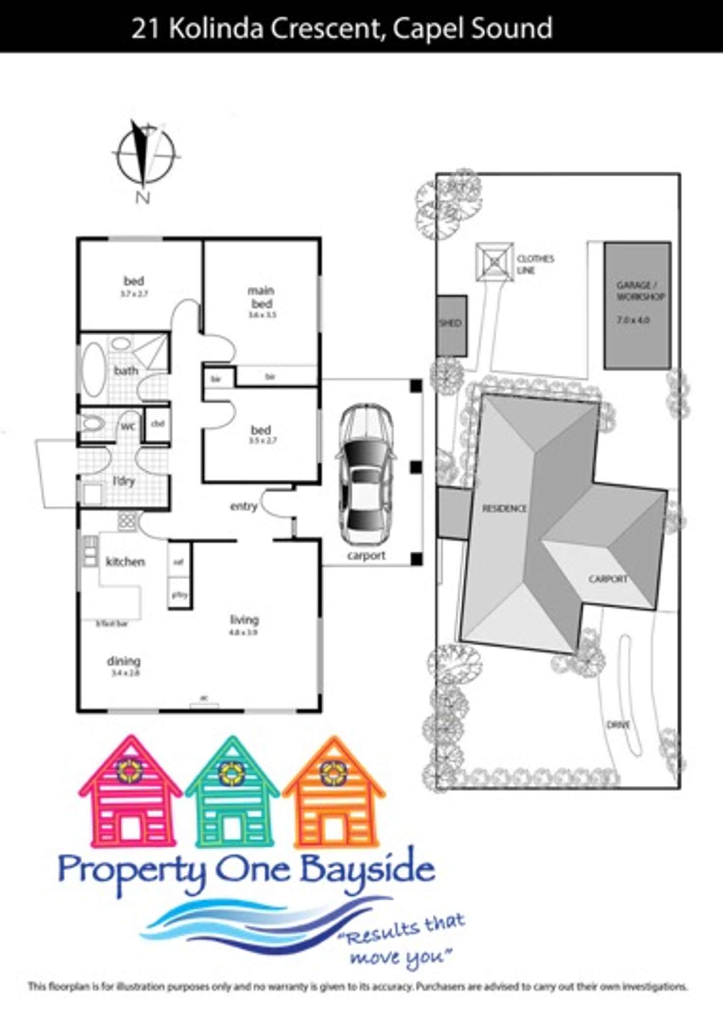 Floorplan of Homely house listing, 21 Kolinda Crescent, Capel Sound VIC 3940