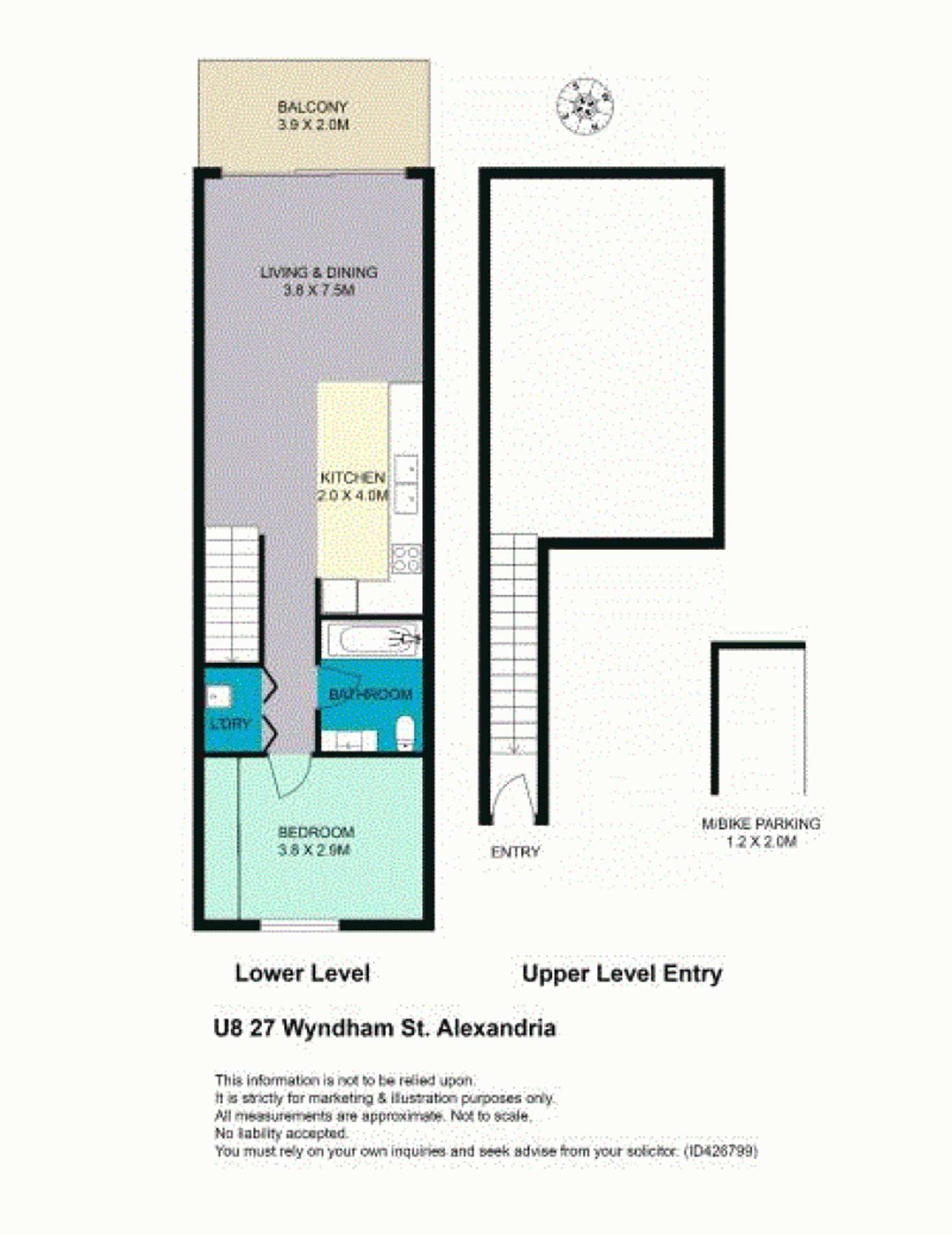 Floorplan of Homely apartment listing, 8/27 Wyndham Street, Alexandria NSW 2015