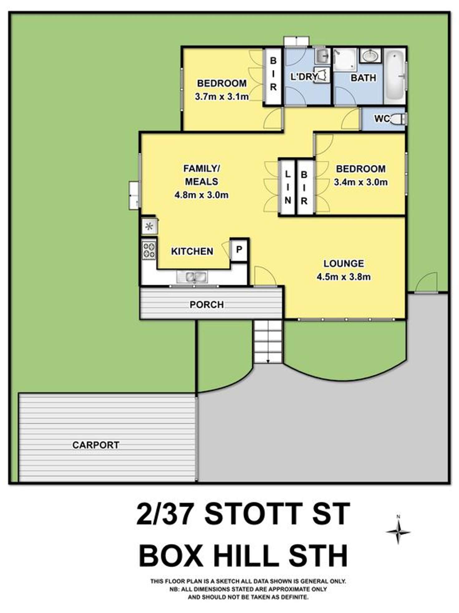 Floorplan of Homely villa listing, 2/37 Stott Street, Box Hill South VIC 3128