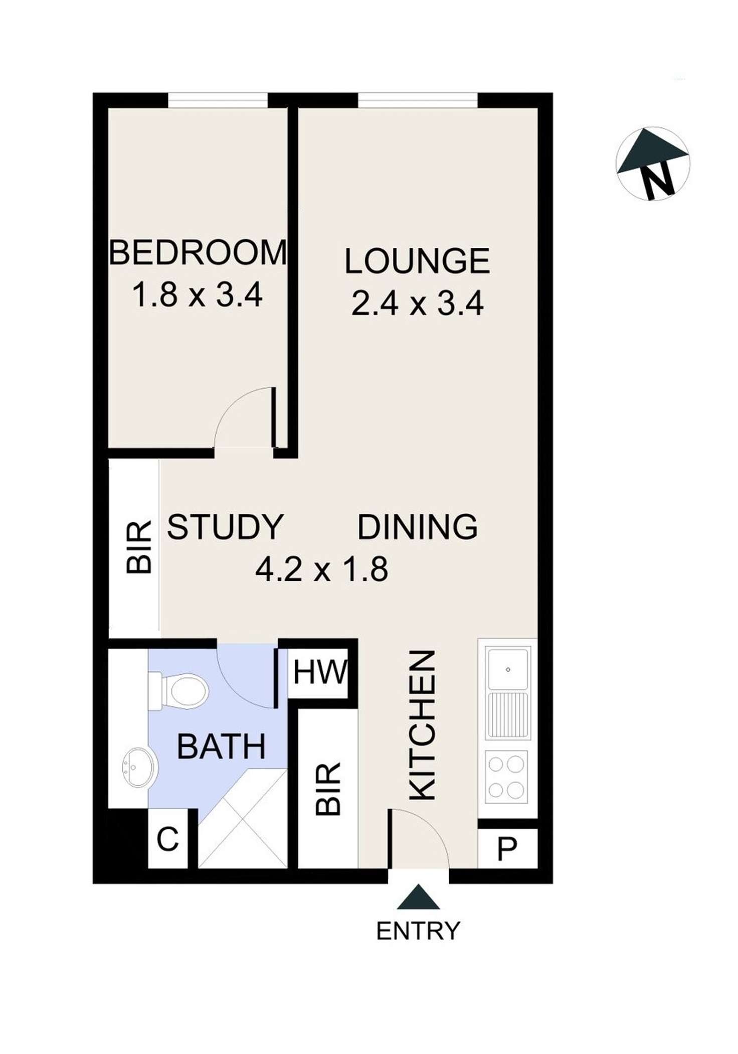 Floorplan of Homely apartment listing, 5N07/570 Lygon Street, Carlton VIC 3053