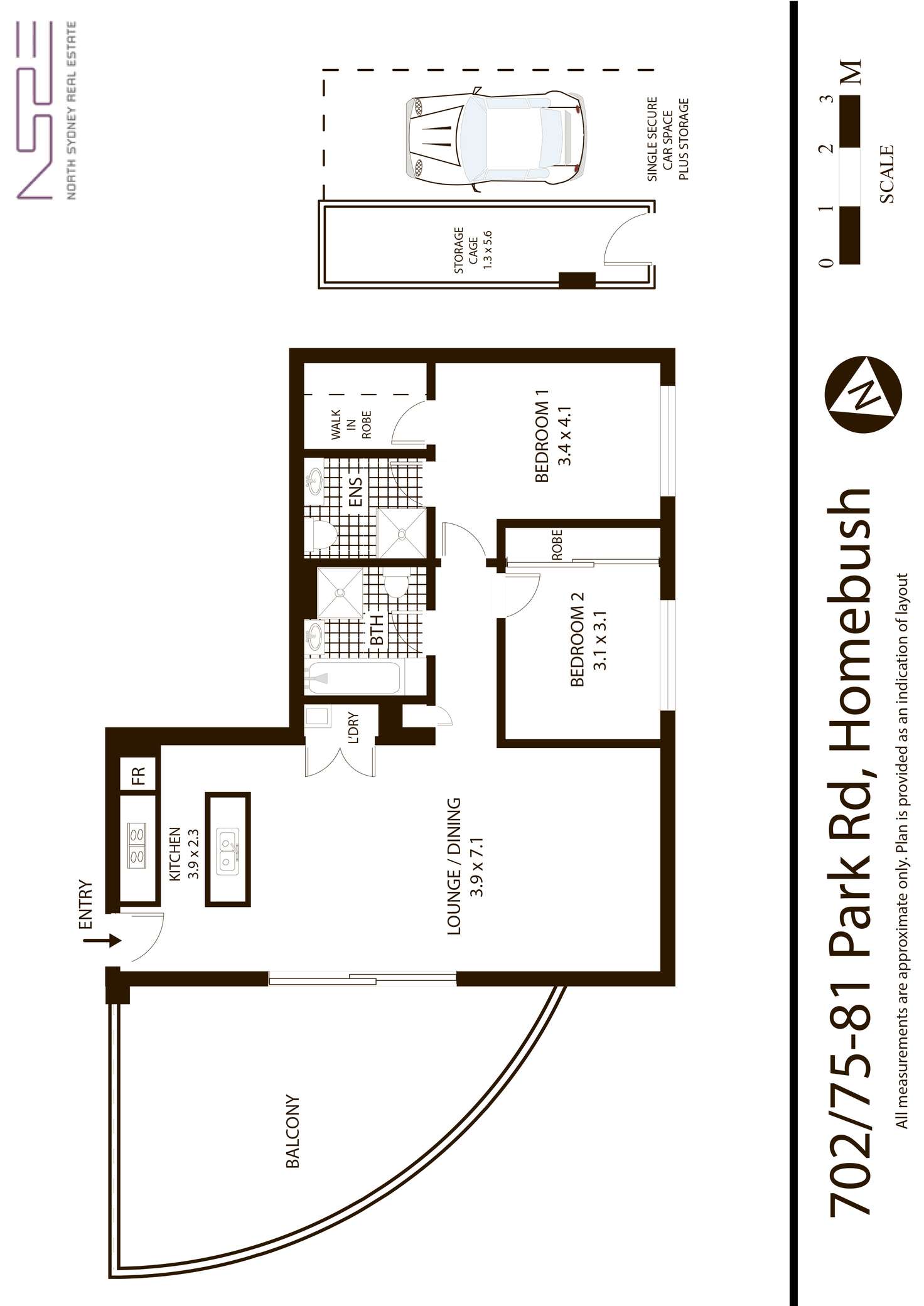 Floorplan of Homely apartment listing, 702/75-81 Park Road, Homebush NSW 2140