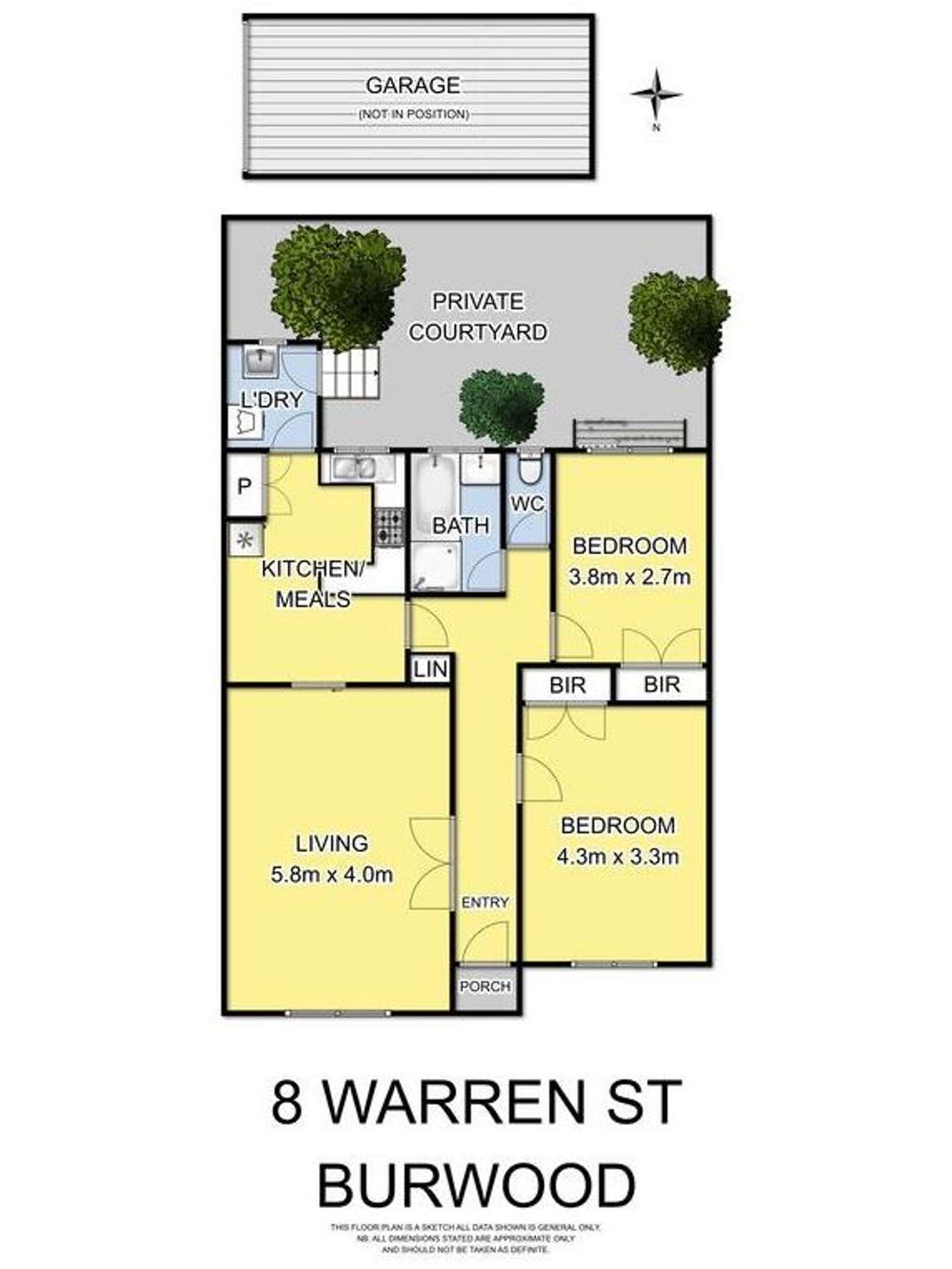 Floorplan of Homely unit listing, 8 Warren Street, Burwood VIC 3125