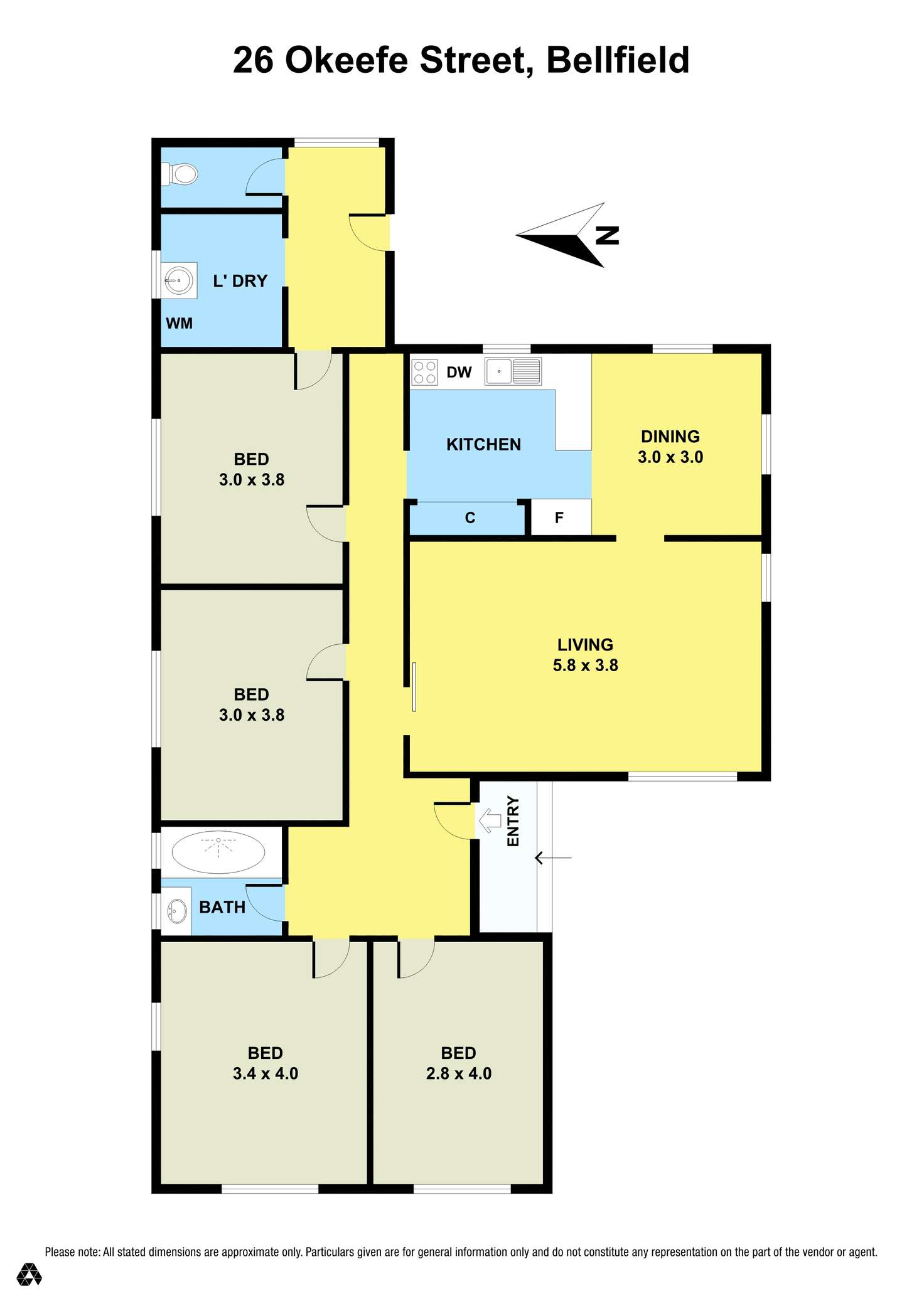 Floorplan of Homely house listing, 26 Okeefe Street, Bellfield VIC 3081