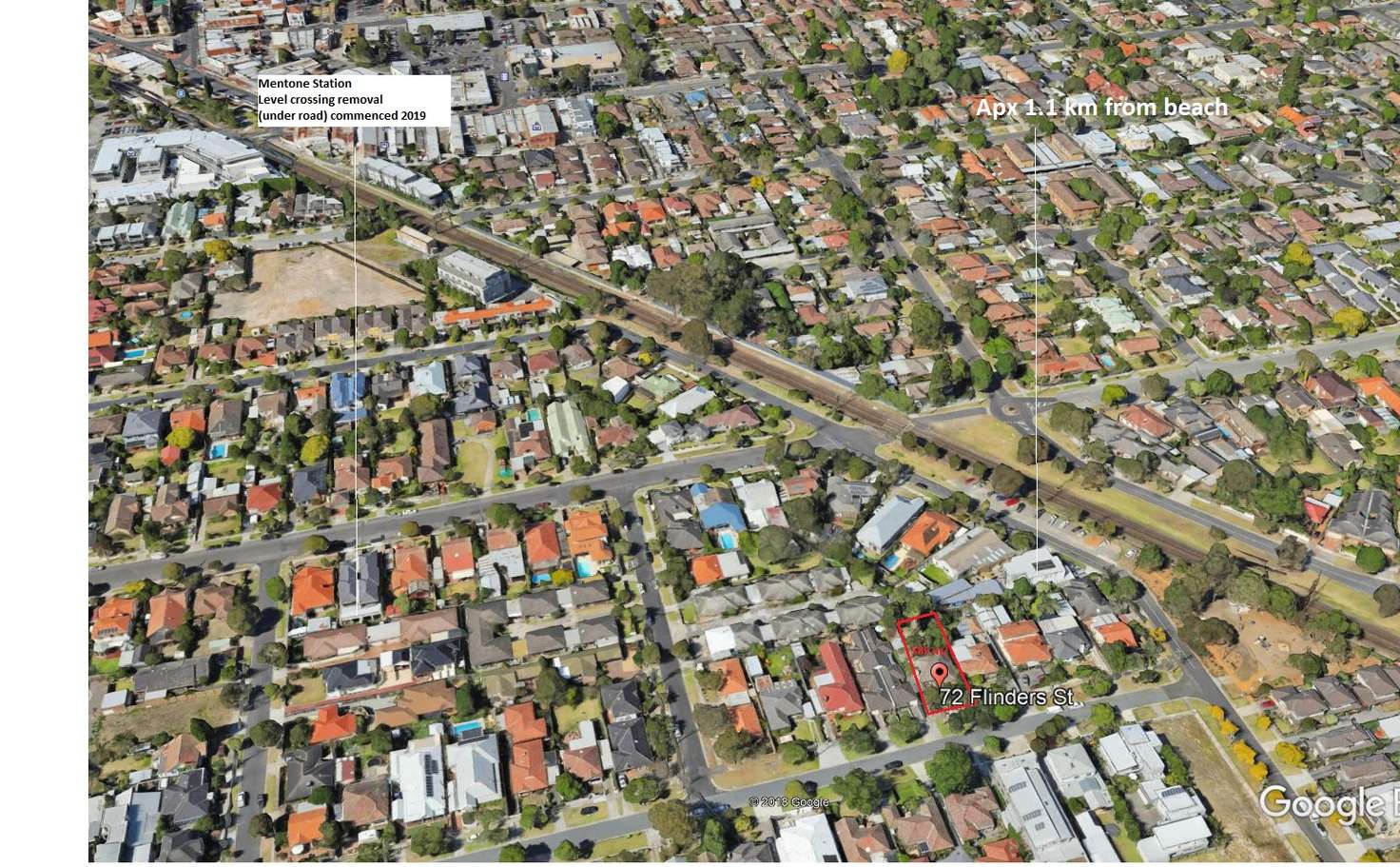 Floorplan of Homely residentialLand listing, 72 Flinders Street, Mentone VIC 3194