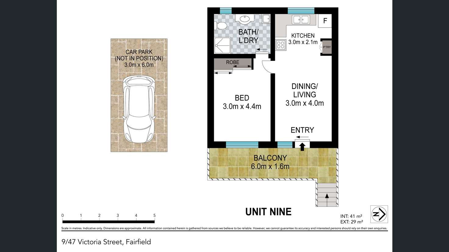 Floorplan of Homely unit listing, 9/47 Victoria Street, Fairfield QLD 4103