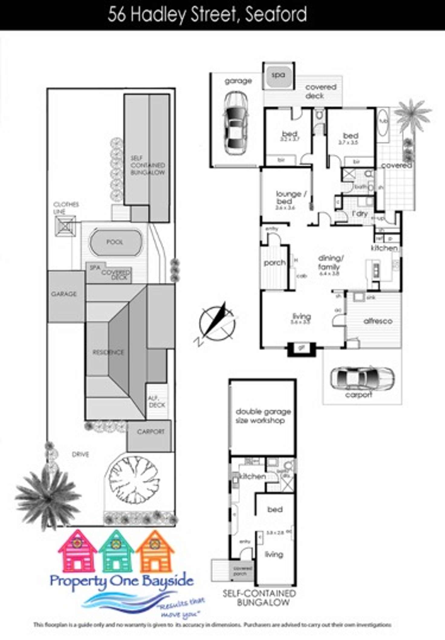 Floorplan of Homely house listing, 56 Hadley Street, Seaford VIC 3198