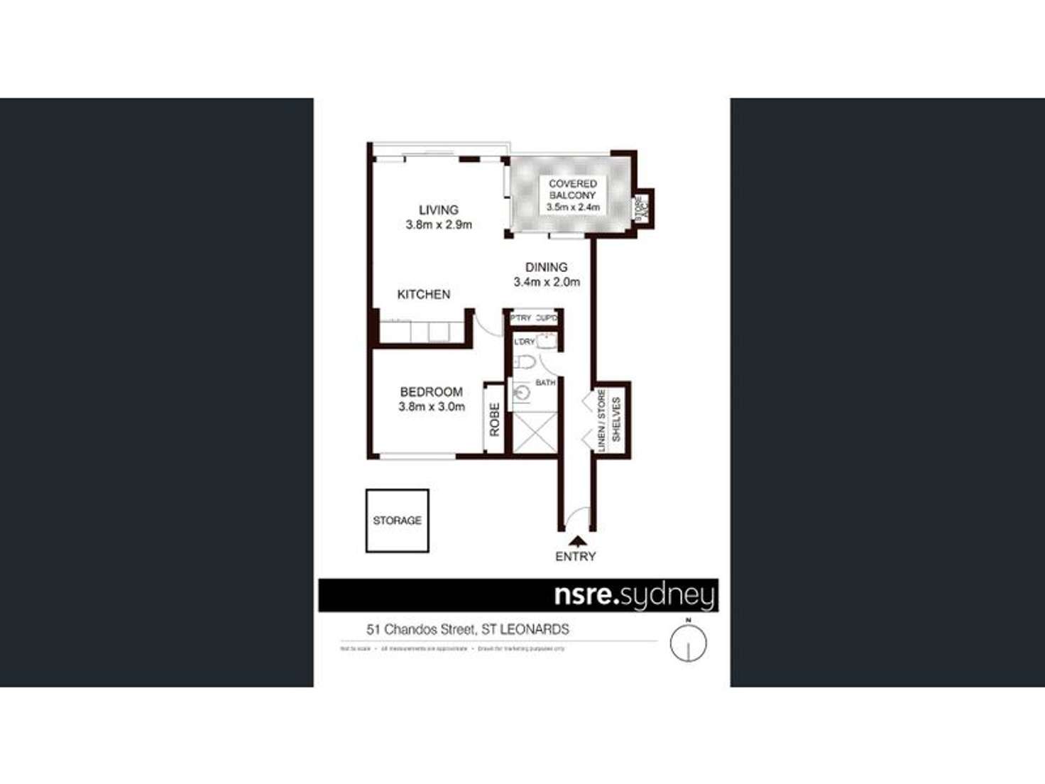 Floorplan of Homely unit listing, 51 Chandos Street, St Leonards NSW 2065