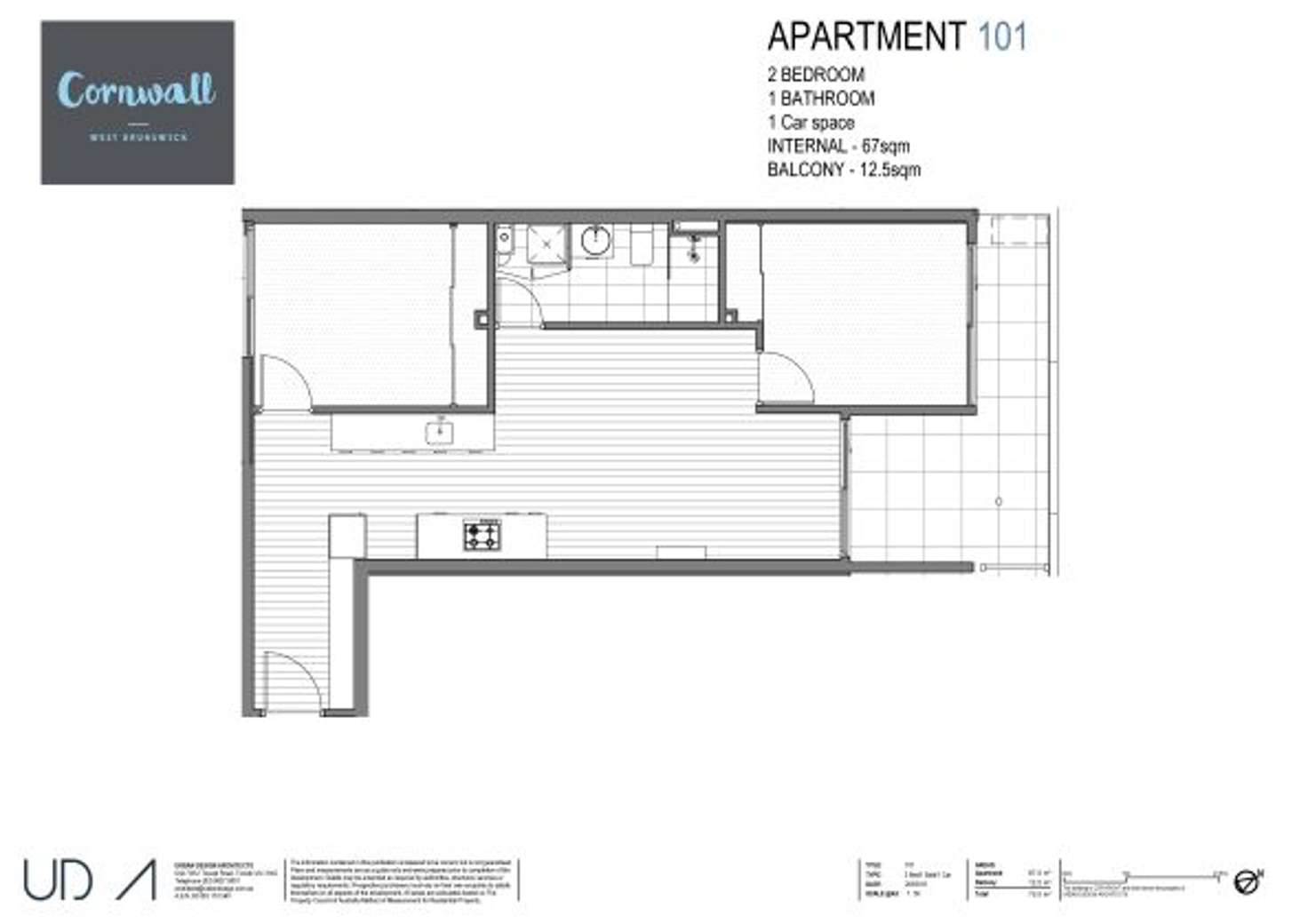 Floorplan of Homely apartment listing, 101/360 Moreland Road, Brunswick West VIC 3055