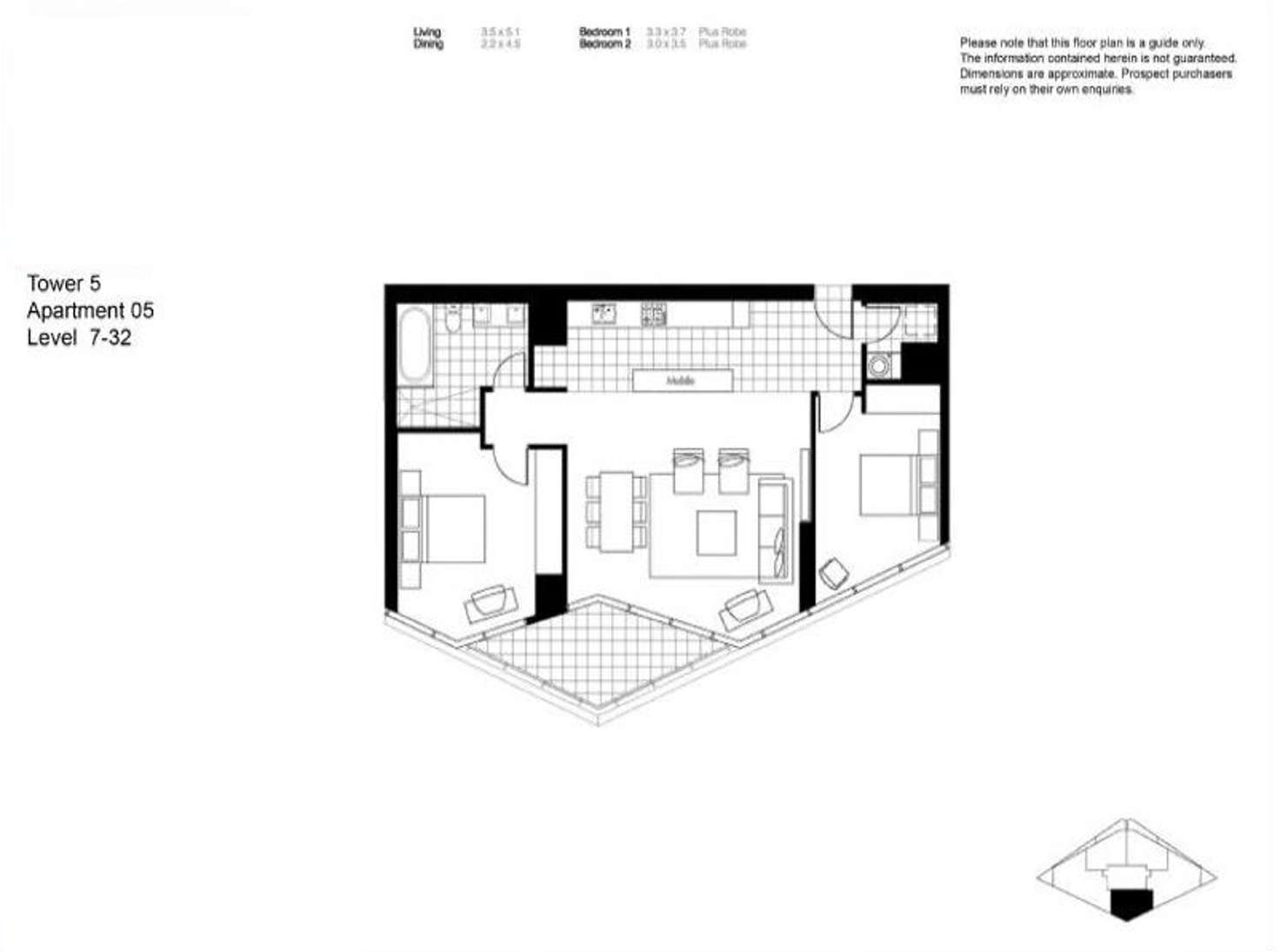 Floorplan of Homely apartment listing, 90 Lorimer Street, Docklands VIC 3008