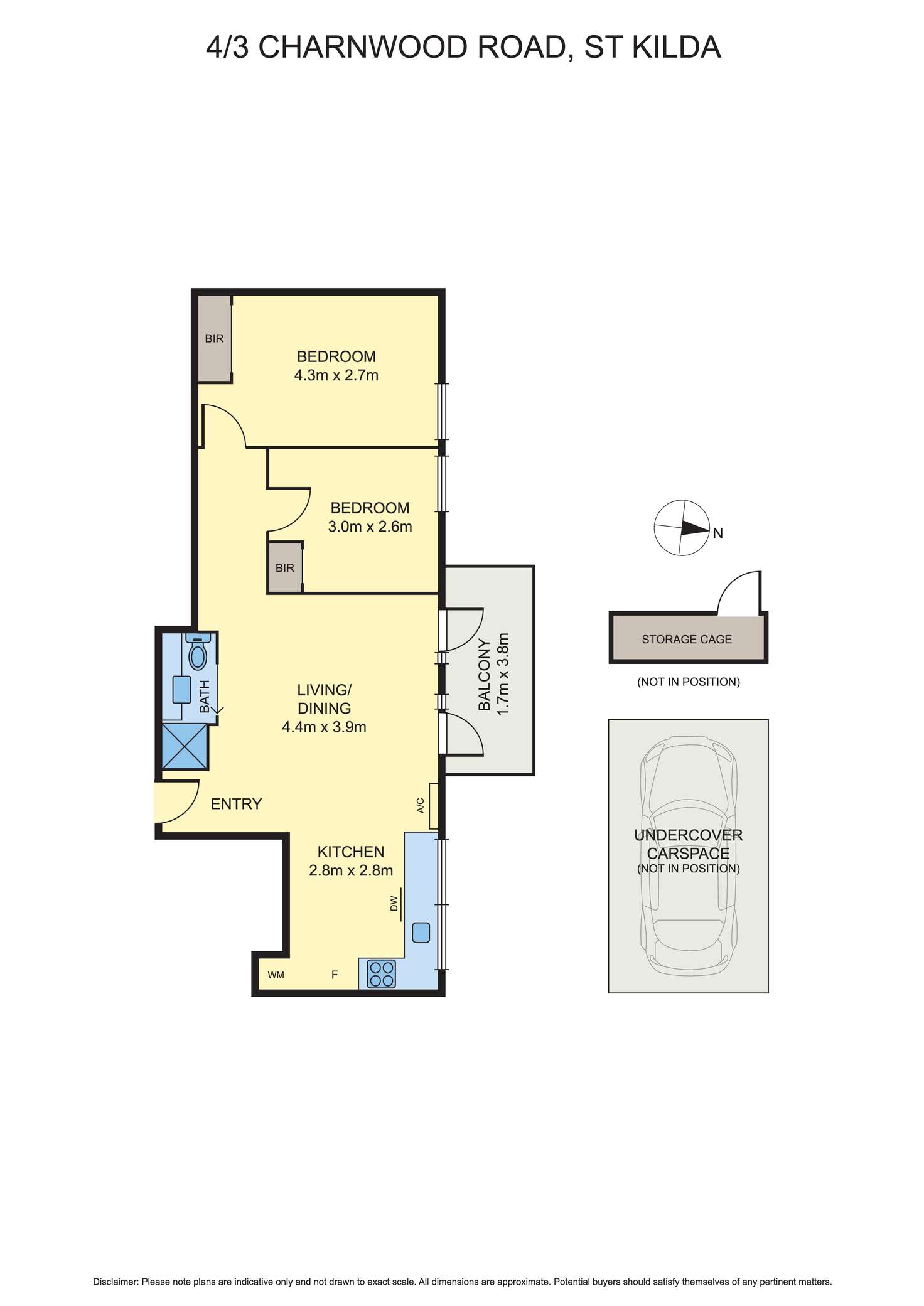 Floorplan of Homely apartment listing, 4/3 Charnwood Rd, St Kilda VIC 3182