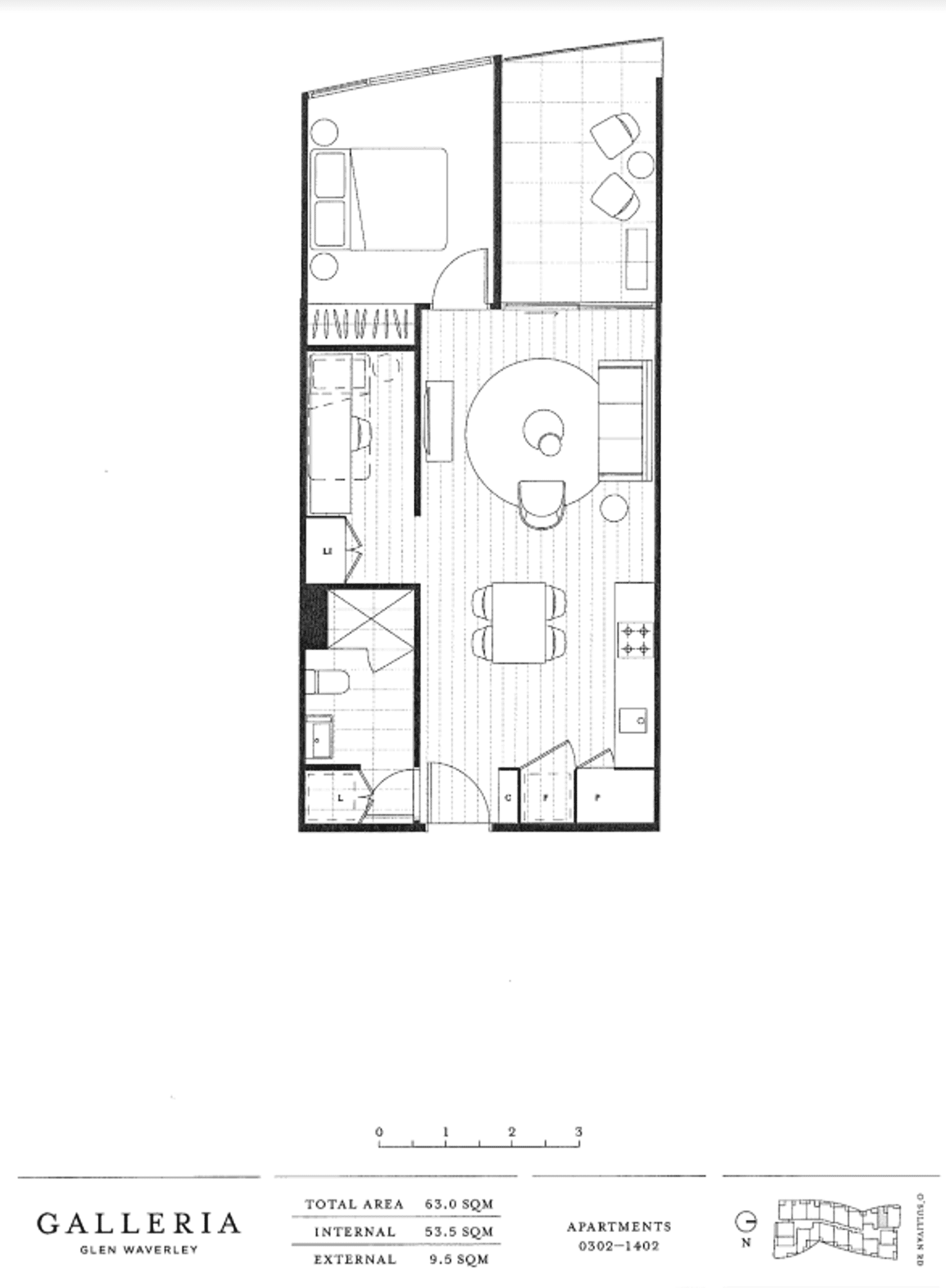 Floorplan of Homely apartment listing, 602/52-54 O'Sullivan Rd, Glen Waverley VIC 3150